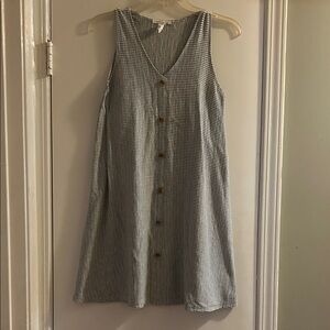 Caution To The Wind Gray and White Checkered Mini Dress